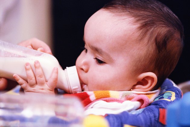 Baby with bottle