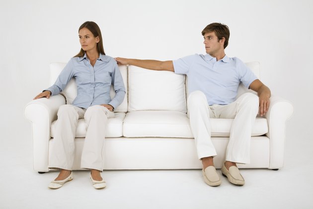 Couple sitting on couch