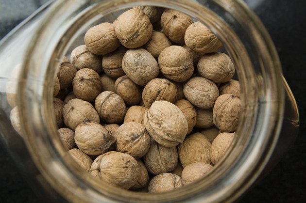 Walnuts in a jar