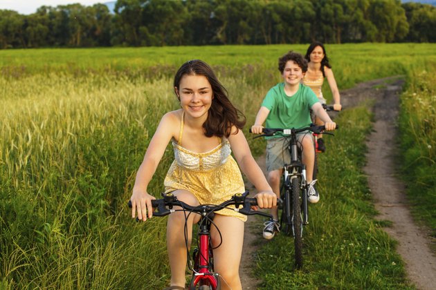 Healthy lifestyle - family biking