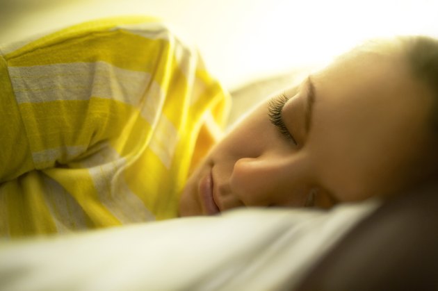 the girl in the bed in the morning