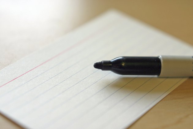Marker and Index Card