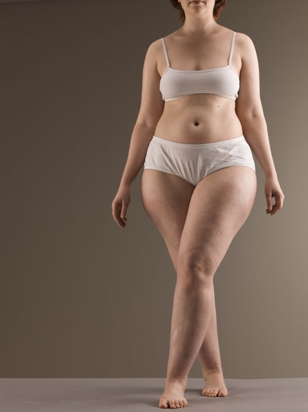 Curvaceous woman wearing underwear