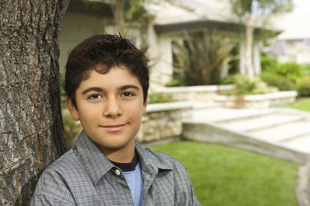 Teenage boy outdoors