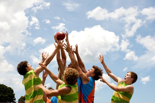 Players all competing for Australian football