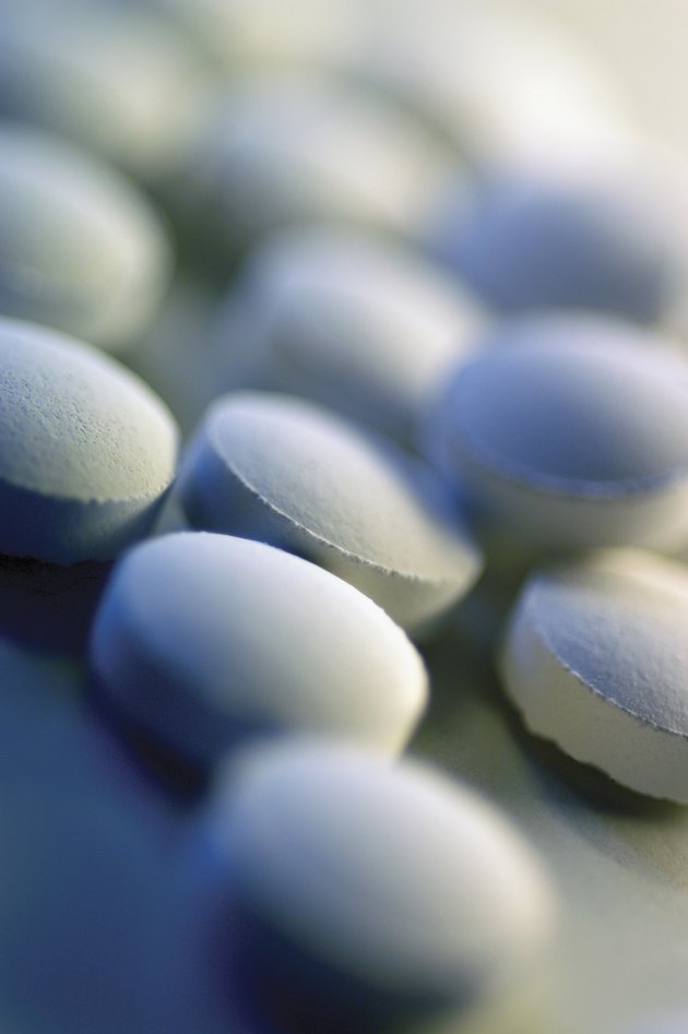 Group of tablets, close-up, selective focus, tilt