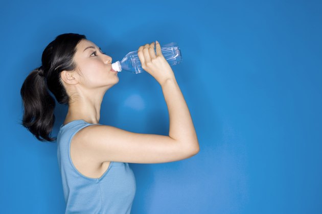 Woman drinking water