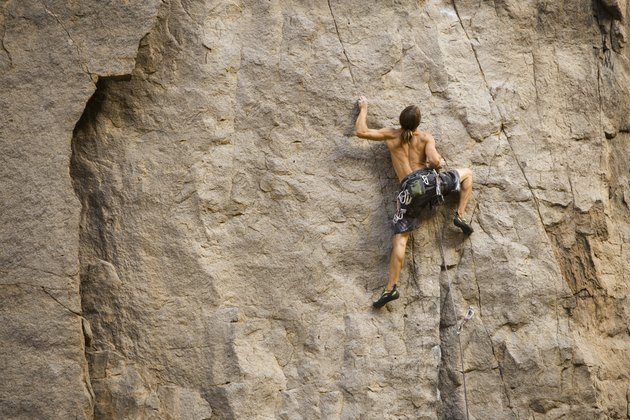 Rock Climber Bouldering