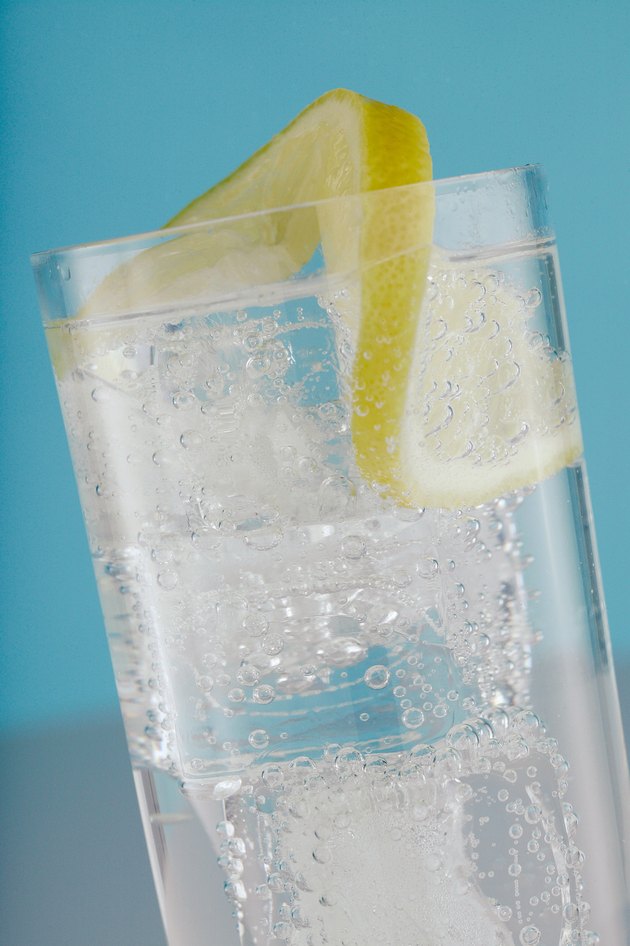 Glass of water with lemon slice
