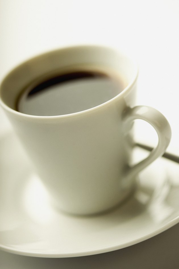 Cup of coffee, extreme close-up, tilt