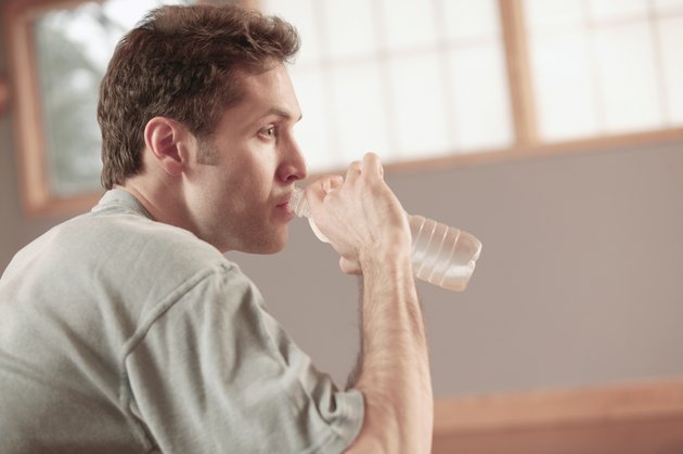 Man drinking water