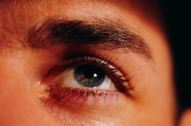 Man's left eye, looking upwards