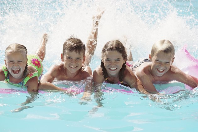 Children in a pool