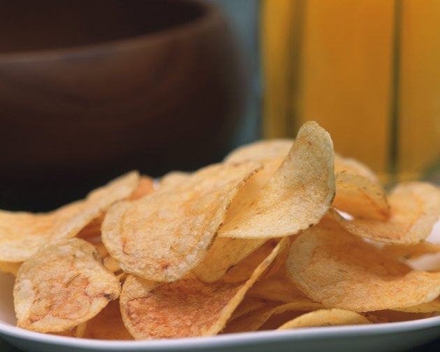 Closed Up Image of Several Pieces of Chips, Differential Focus