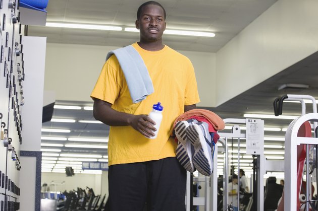 Man walking in gym