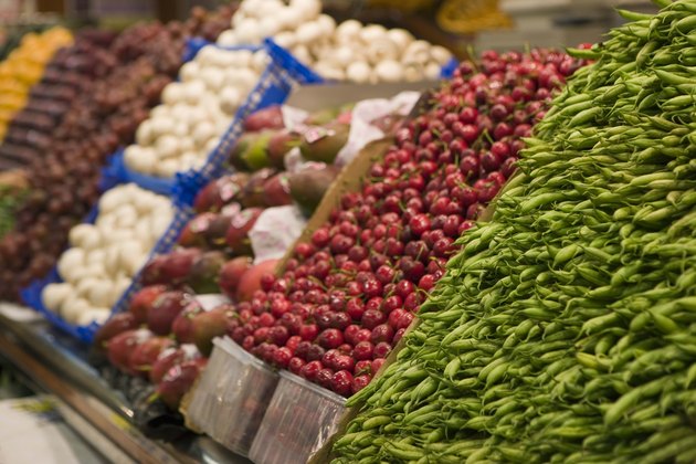 Produce at a market