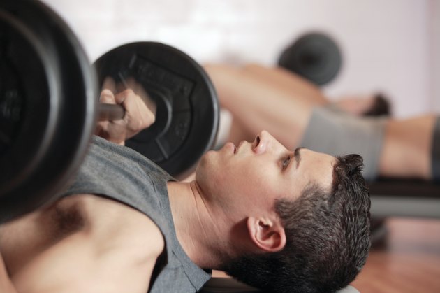 Man lifting weights