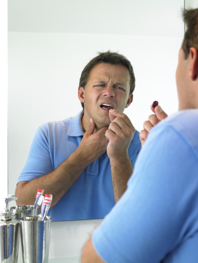 Man with sore throat