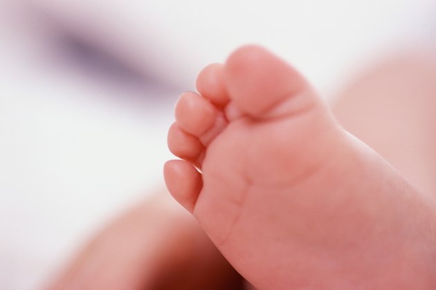 caucasian baby foot