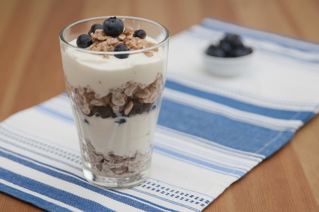 Blueberry Yoghurt Parfait with granola