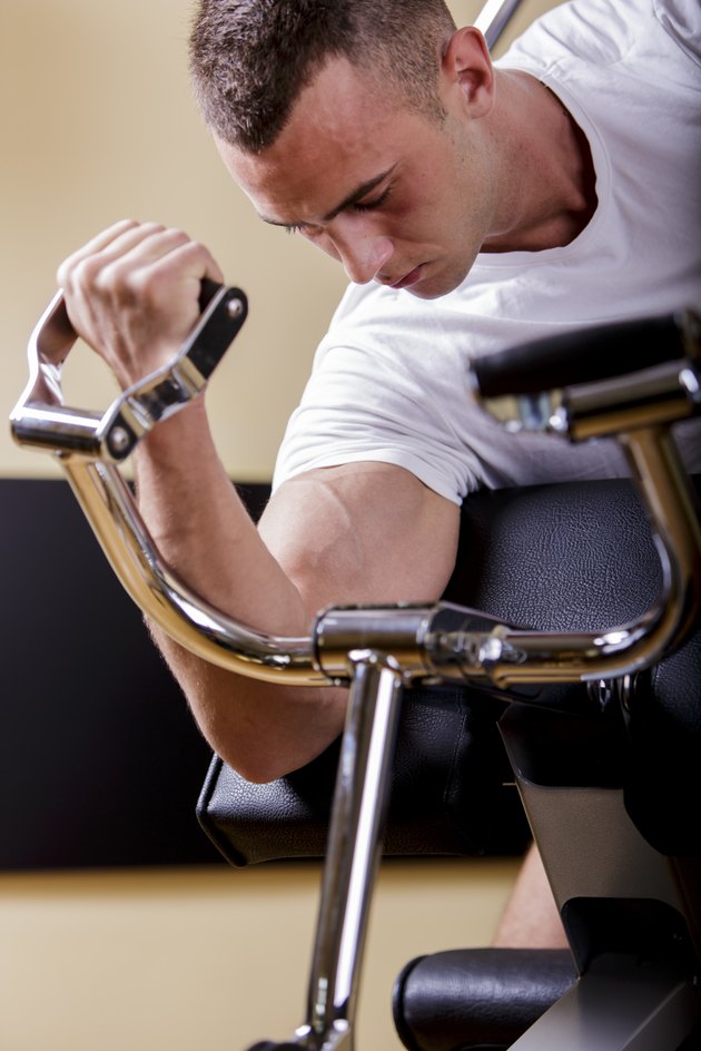 Young man in the gym