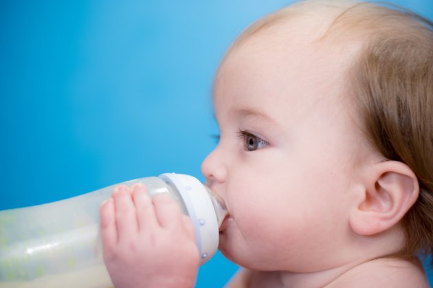 Baby with bottle