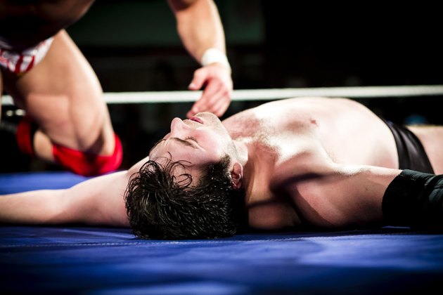 Wrestler in ring