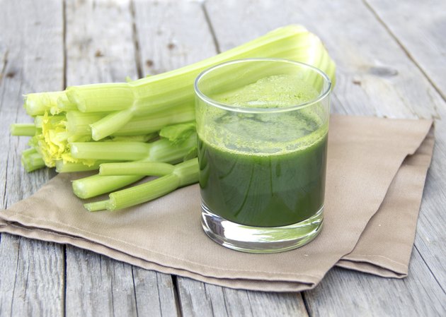 Fresh celery smoothie juice