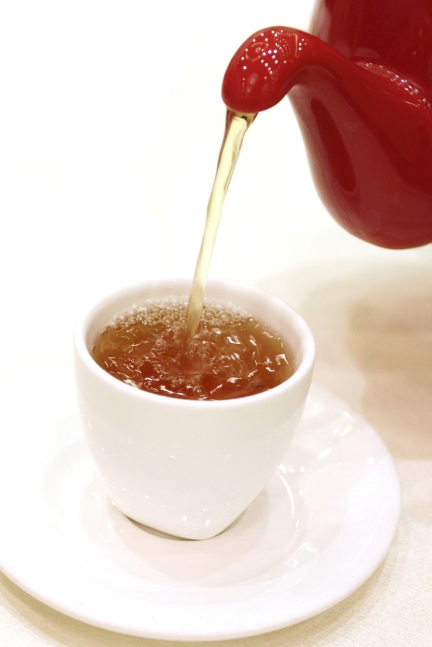 Pouring Tea into cup