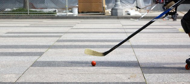 Playing roller in-line hockey in Washington