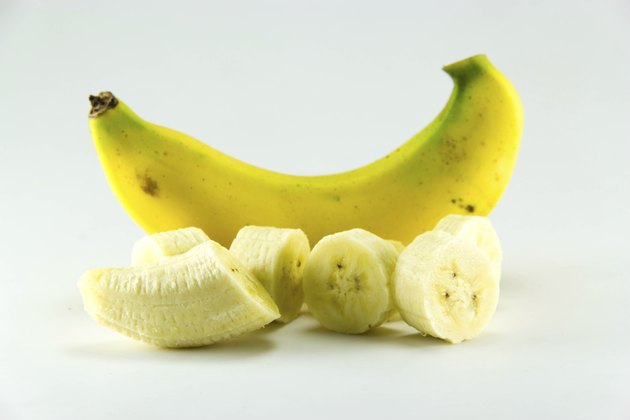 bananas on white background