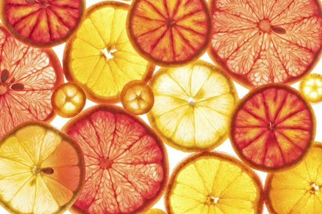 Citrus fruits, including lemon, grapefruit, orange, blood orange and cumquats