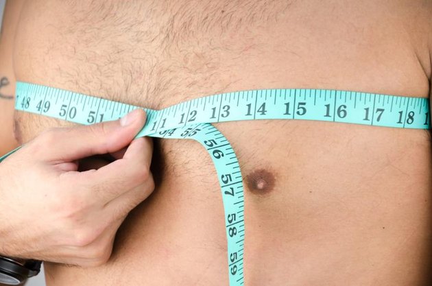 man measured the chest