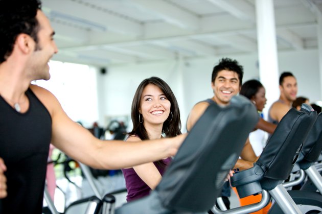 Friends at a gym