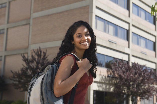 Student on campus