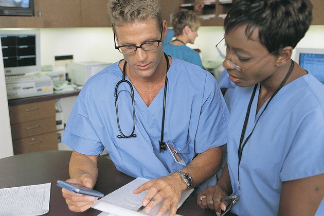 Physicians working together