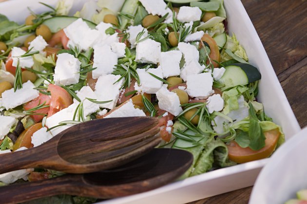 Salad with feta cheese