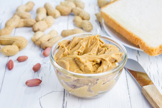 Creamy peanut butter with nuts