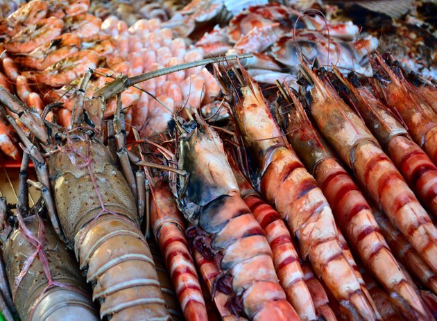 Grilled seafood in Kota Kinabalu Night market