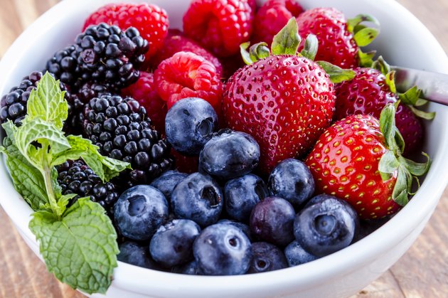 Bowl Filled with Fresh Organic Berries