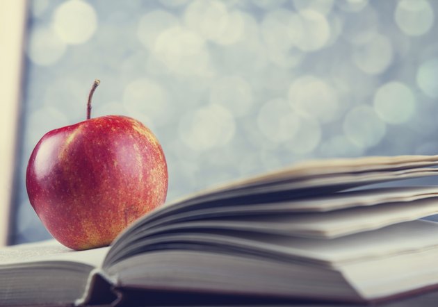Apple and the book.