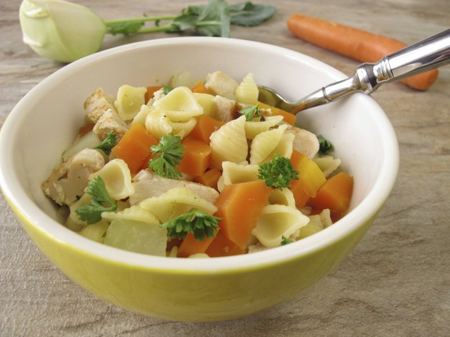 Noodle soup with chicken