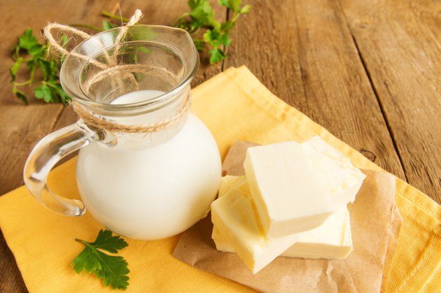 Butter and milk