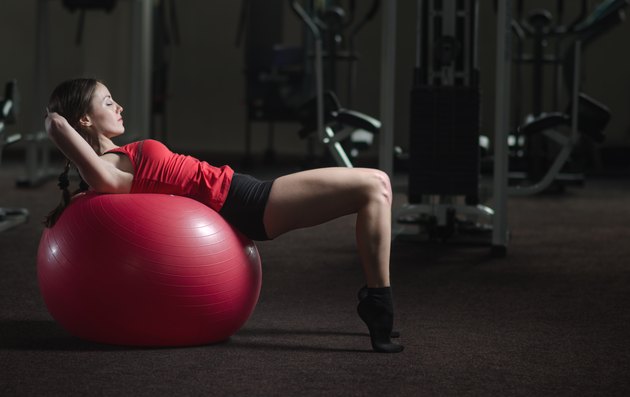 Young athletic girl in the gym