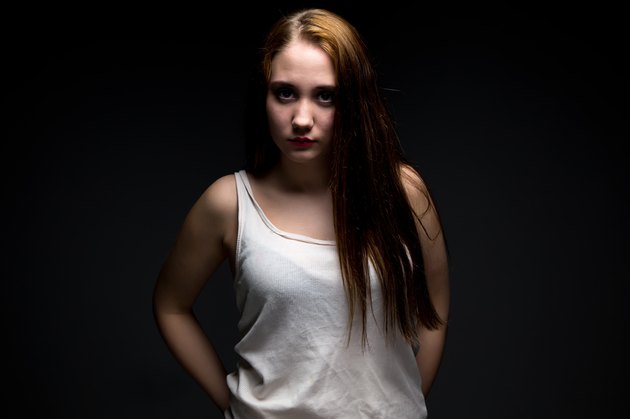 Photo of pudgy girl with hands on hips