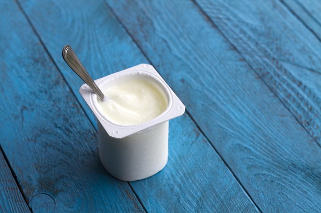 Yogurt and spoon