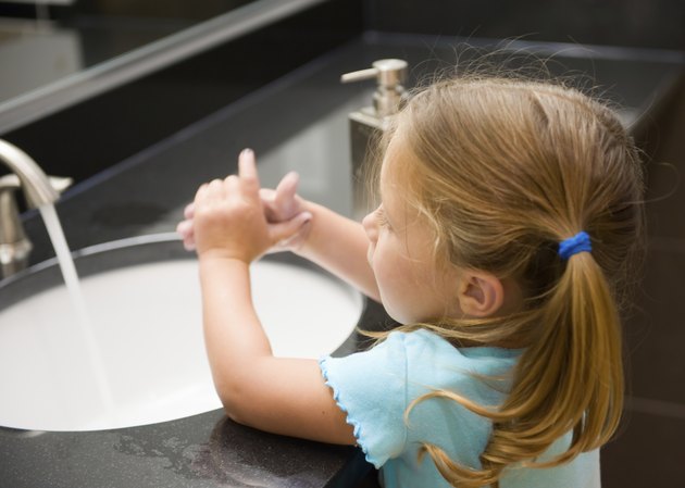 Young Girl Washing Hands