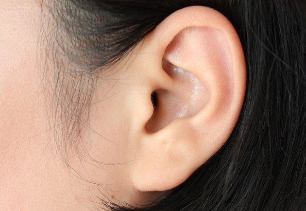 Human ear closeup