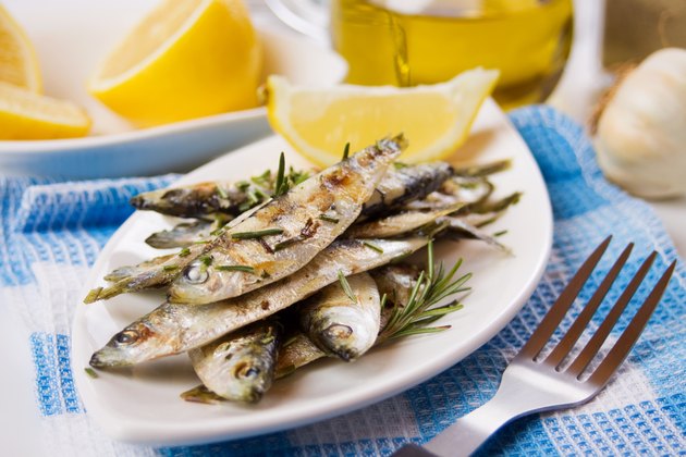 Grilled sardine fish