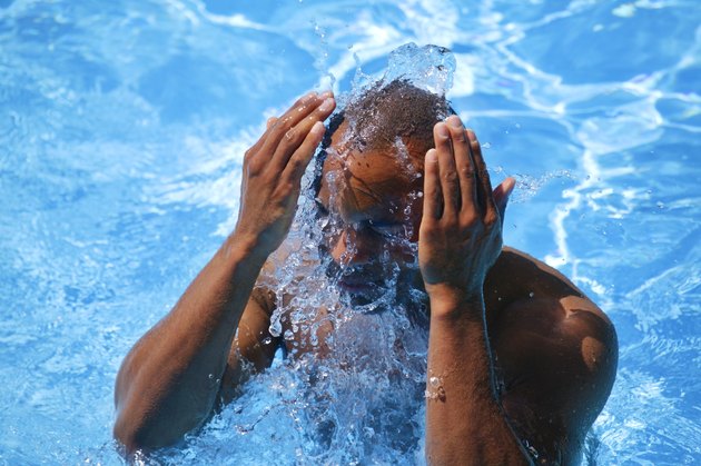 Man in swimming pool